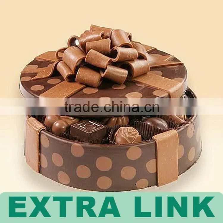 Guangzhou Experienced Creative Paper box with PVC blister tray round chocolate packaging