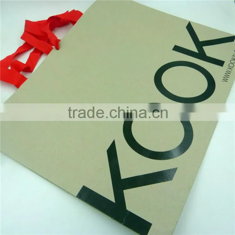 Shopping UV print board paper bag for suit and coat customized high quality packaging grey board gift bag MOQ 500Pcs