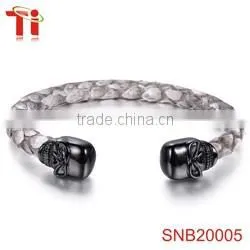 stainless steel bracelet corn chain beads bracelet mens snake head silver color bangle new products 2017 design for men