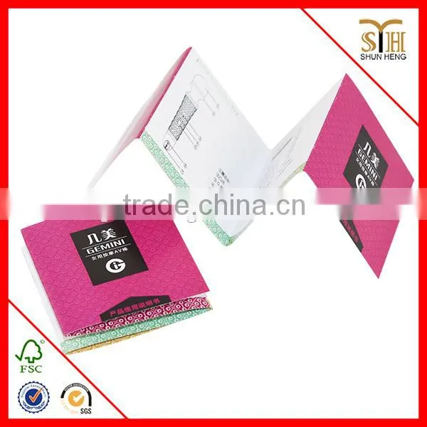 Manufacturer professional cheap folded color book