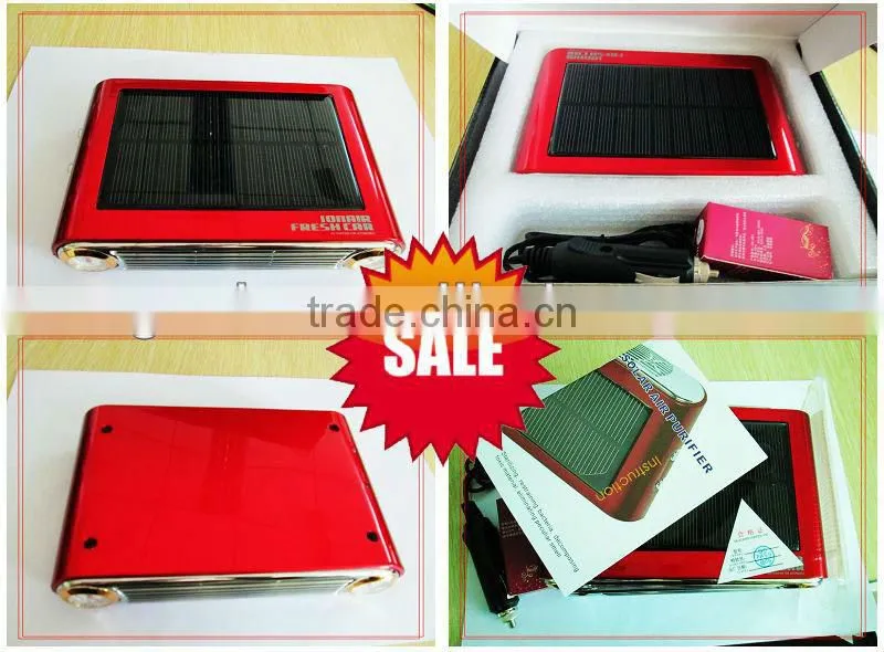 Black color solar air purifier series car air purifier