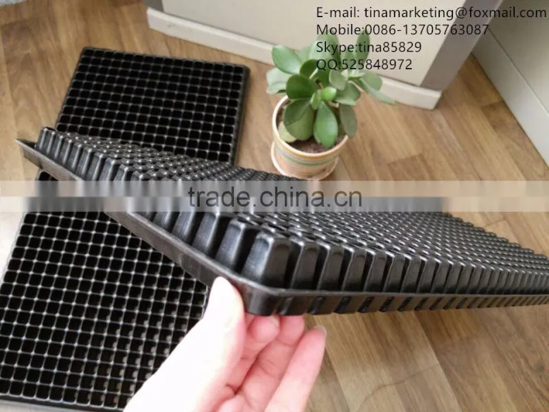 512 Cell Black HIPS Plastic Nursery Seed Propagator Tray, Plastic Plant Seedling Trays China Manufactory Price