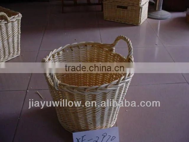 Two handles large wicker/willow laundry storage basket