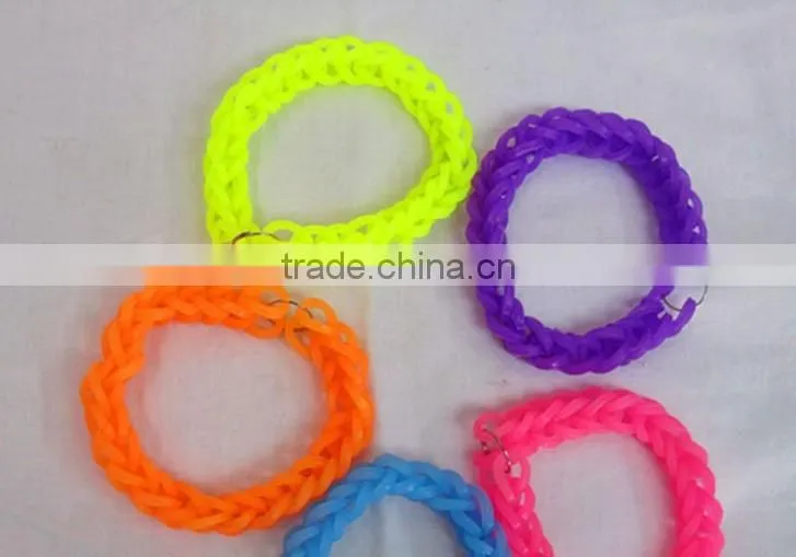 New design fashion personalized silicone diy loom bracelet