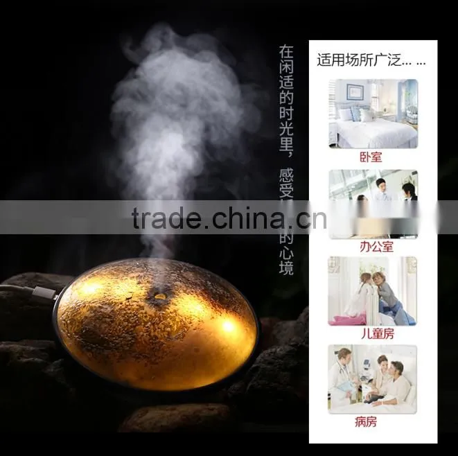 2017 Latest Cool Mist Moon Air Humidifier, USB Rechargeable Decorative Night Light Moon Mist Humidifer