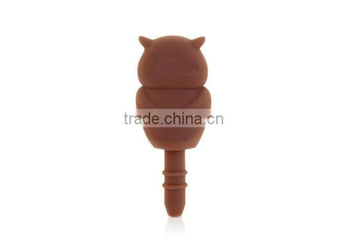 wholesale mobile phone accessories customized designs cute headphone anti dust plug