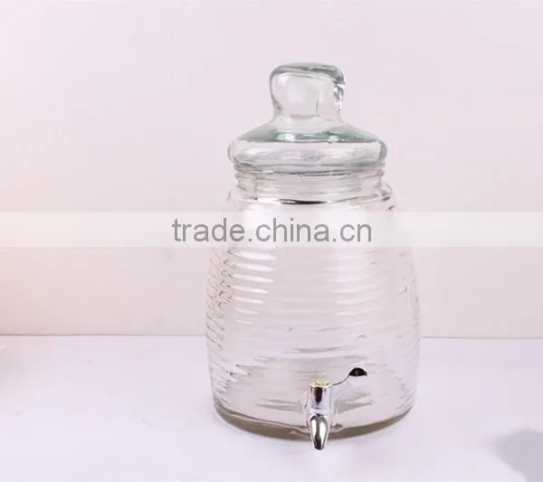6L glass beverage dispenser with faucet