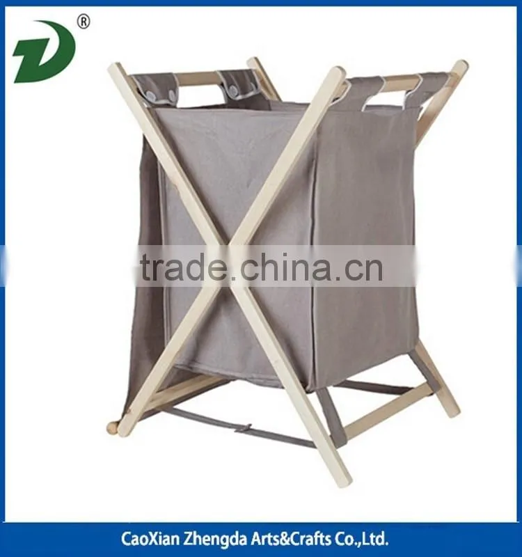 2017 new design high quality wholesale walnut wood laundry basket