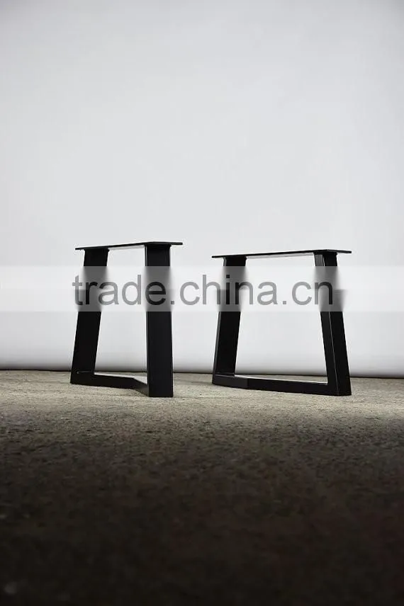 Resturant wooden coffee table iron black 15 inch metal bases,metal bench leg