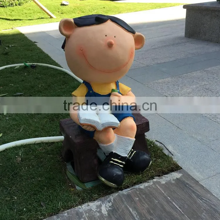 FRP student figurine in garden
