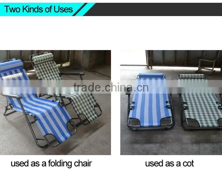 Lightweight folding beach lounge chair with various colour