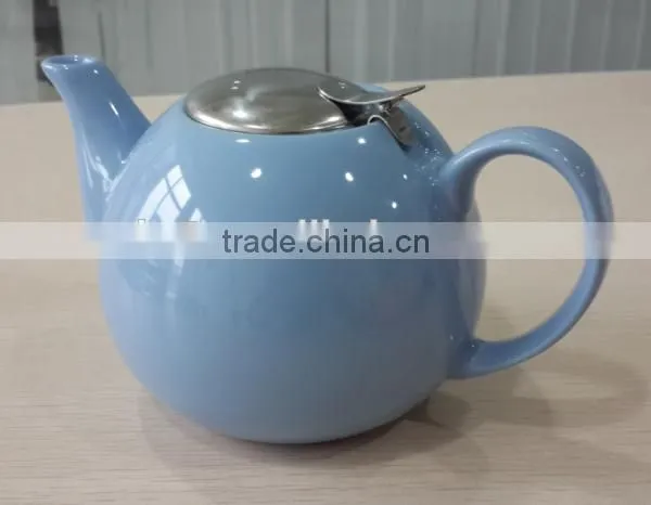 2015 OEM latest design color ceramic tea pot