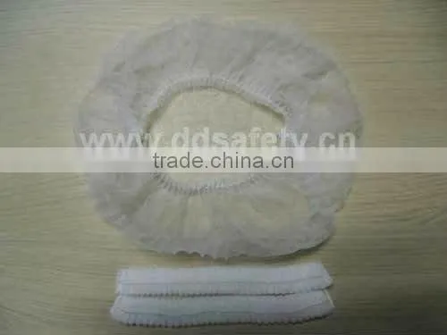With 5years experience White disposable bouffant cap DNC102