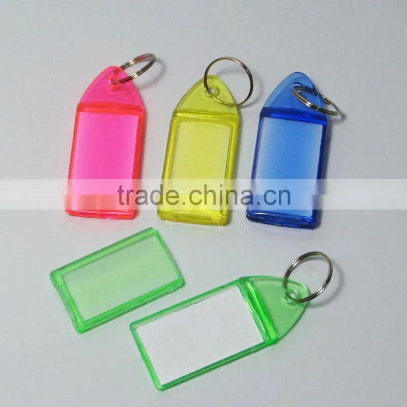 Hot-Sell cheap plastic blank keyrings