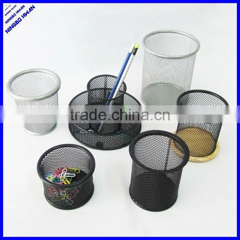 Big size round metal mesh waste paper basket