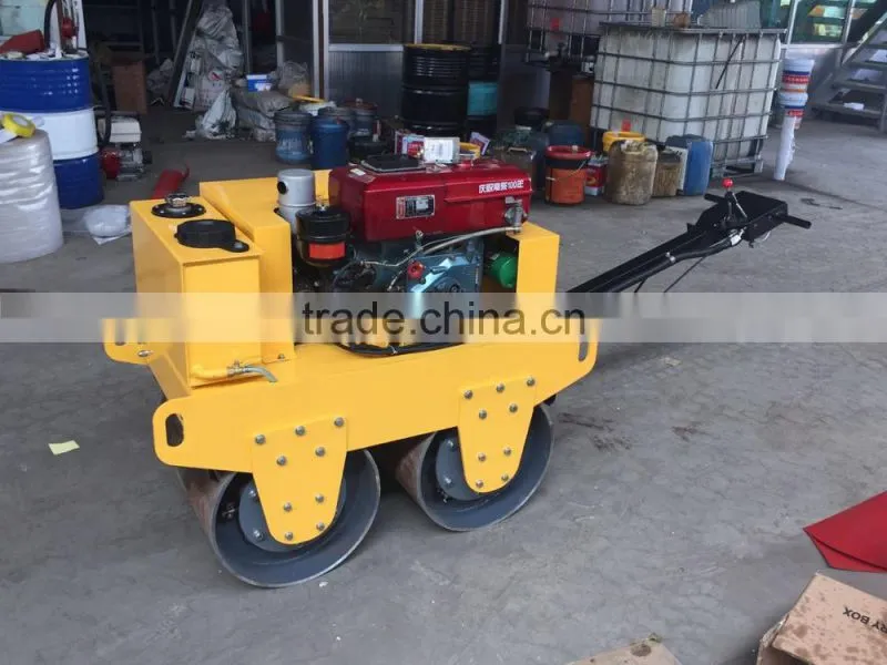 double drum walk behind vibratory road roller with good quality