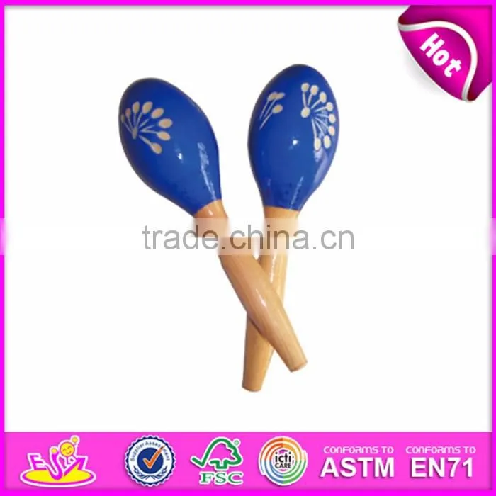 2017 Wholesale professional maracas toy wooden baby instruments for sale W07I063