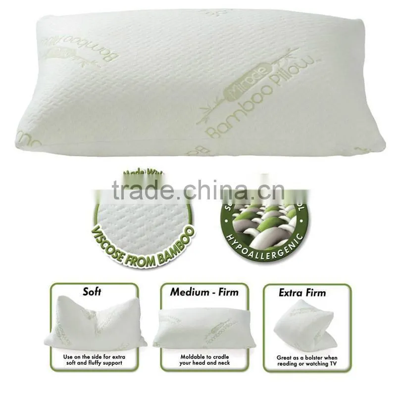 Bamboo Covered Memory Foam Pillow, Queen