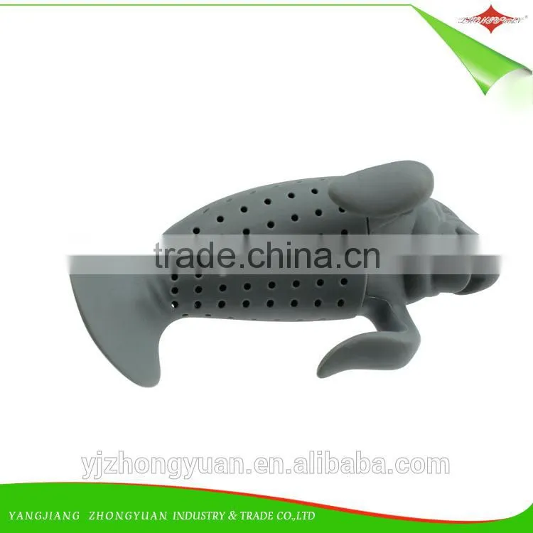 ZY-F1125 cute manatee silicone tea leaf strainer infuser diffuser
