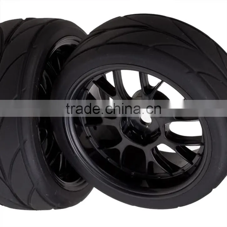 New Price of Car Tires Car Wheel 6111 1/10 ON ROAD RC CAR Wheel Rim & Tyre Black