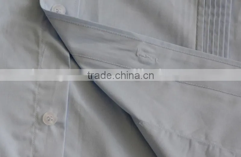 Men's 100% cotton Guayabera shirt with long sleeve and pintuck
