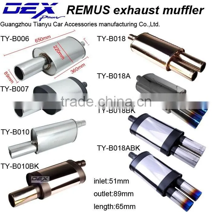 auto modified muffler in exhaust pipe