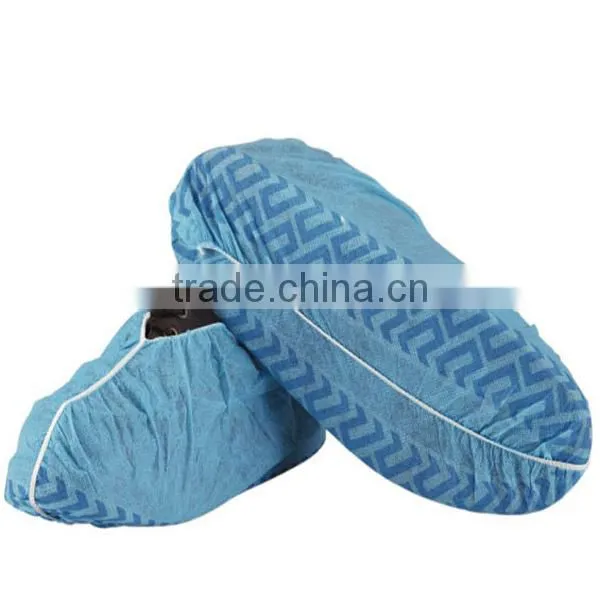 Non Woven Shoe Cover (manufacturer in CHINA),2015 Disposable Non woven Blue Non-Skid shoe cover for sale