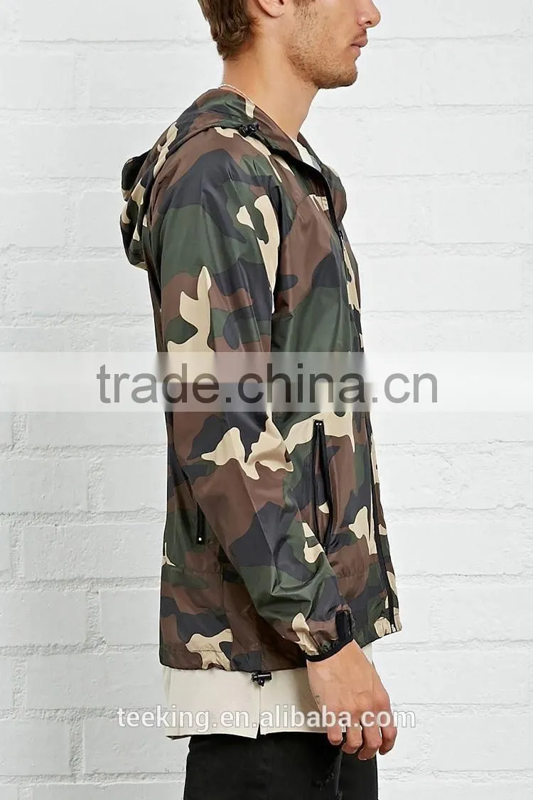 2017 fashion custom winter camo wind breaker