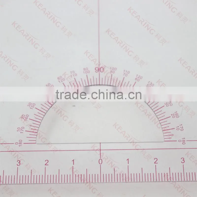 Kearing Chinese Manufacture Triangular Ruler 30cm Bevel length With Protractor # T045