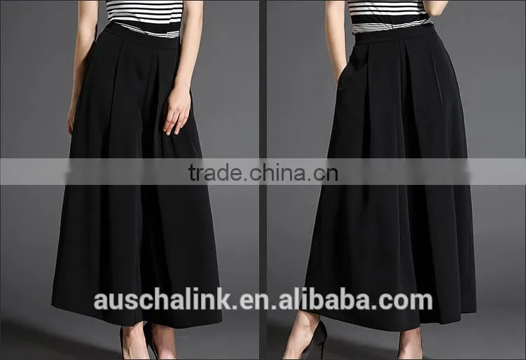 auschalink women elegant high waist loose dress pants customized