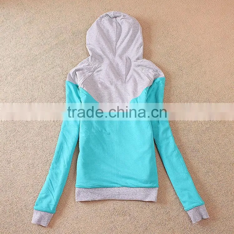 French Terry Autumn women girl hoody coat cute colorful jacket bright 2style to choose OEM wholesale
