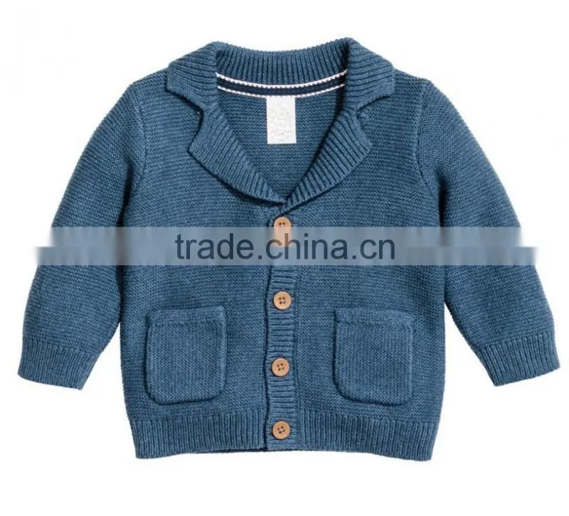 Soft cotton blend with wool content knitting patterns boys sweater with shawl collar