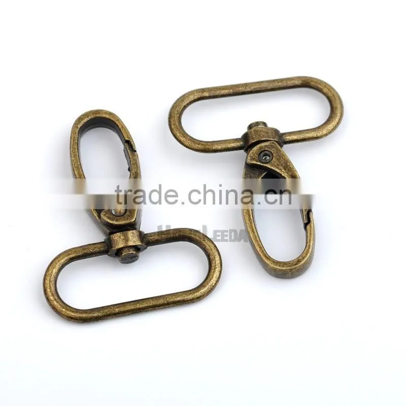 32mm 1.25inch silver nickle, antique brass Alloy Swivel Clasps Snap Key Hooks DIY Key Chain Ring clip buckle HK-012