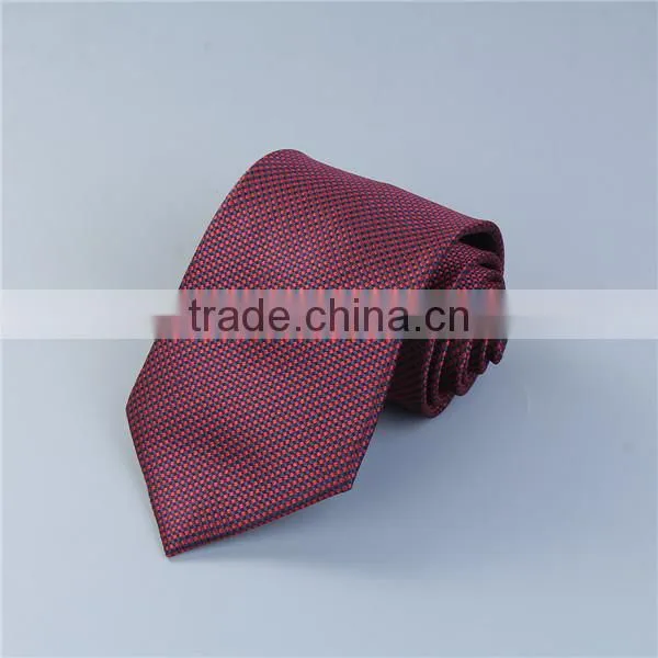 Polyester Necktie Purplish Red Stripe Men'S Polyester Neck Tie