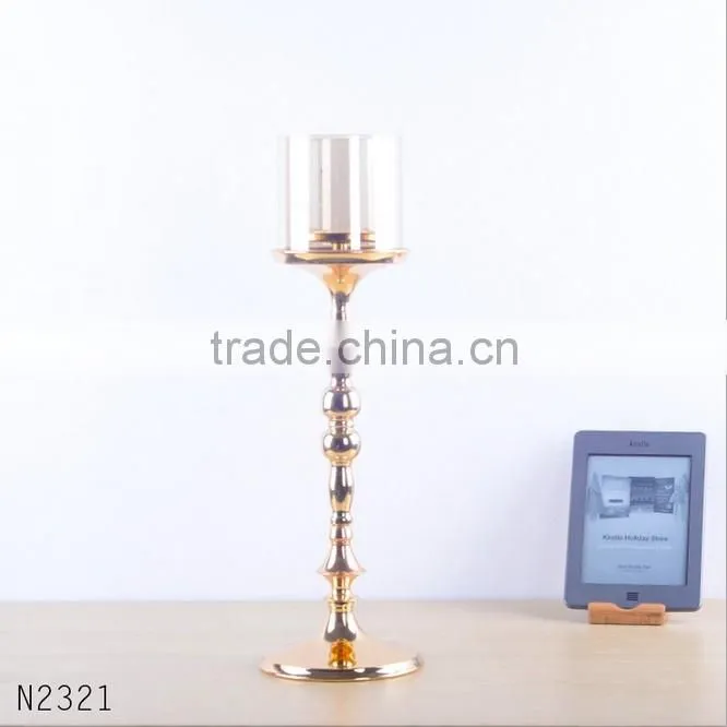 Hot Sale crystal candle holders wedding table decorations