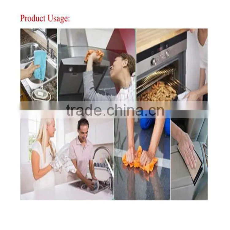 solid 100% polyester cleaning cloth in bag, microfiber kitchen towel manufacture, super absorbent microfiber cleaning cloth