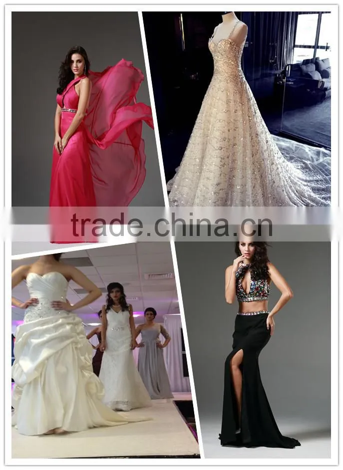 wedding gowns 2017 bridal dress Round neck chiffon Sleeveless elegant prom wedding gowns Mermaid Lace wedding dress AS292