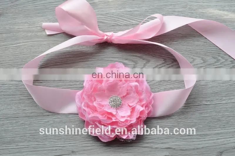 Laced Peony Flower Sash Belt For Kids
