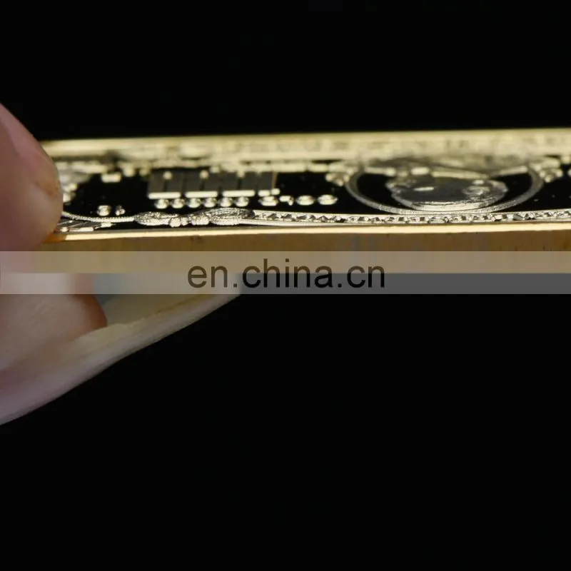 WR One Thousand Pure Gold Bar Home Decorative American Banknote Gold Art Crafts 24k Gold Bar Ornament wholesale price