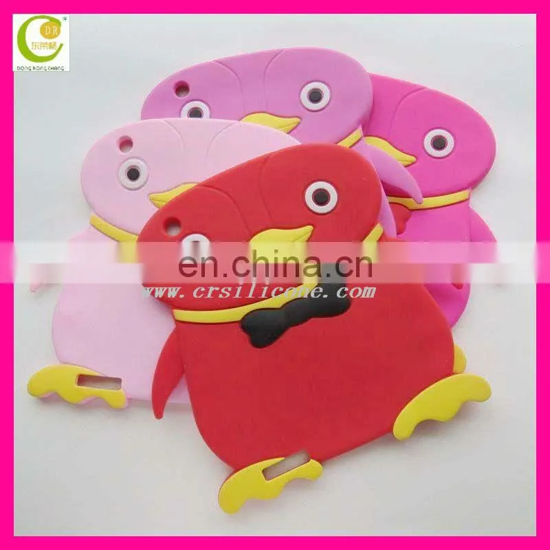 New Design animal cartoon shape Soft Silicone Rubber Case For Ipad
