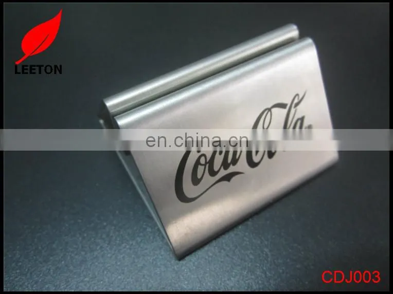 Factory custom stainless steel table menu holder