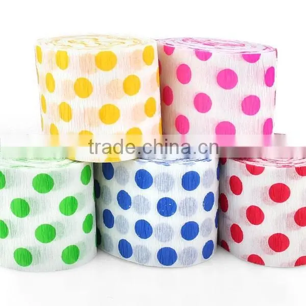 Polka Dot Crepe Paper Streamer SD056