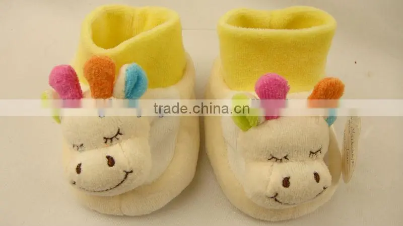 Cute plush shoes with deer head for baby