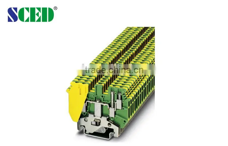 screw grounding wire din rail terminal block