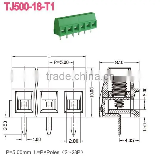 PCB screw terminal blocks