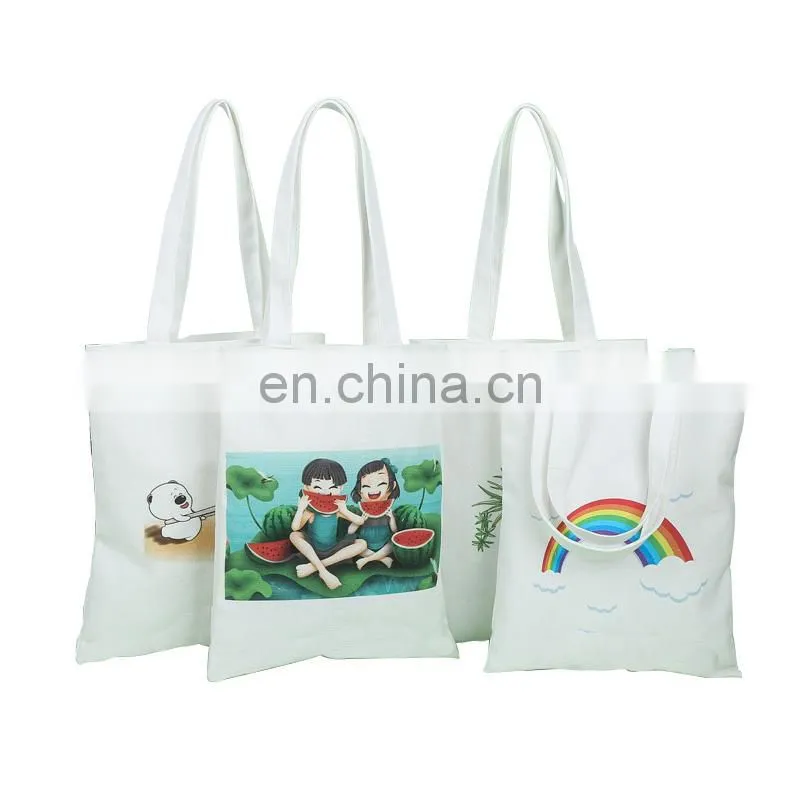 Large Plain Cotton Tote Bags Custom Logo Printing Canvas Beach Tote Bag for Traveling