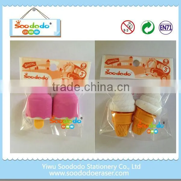 ice cream shape erasers