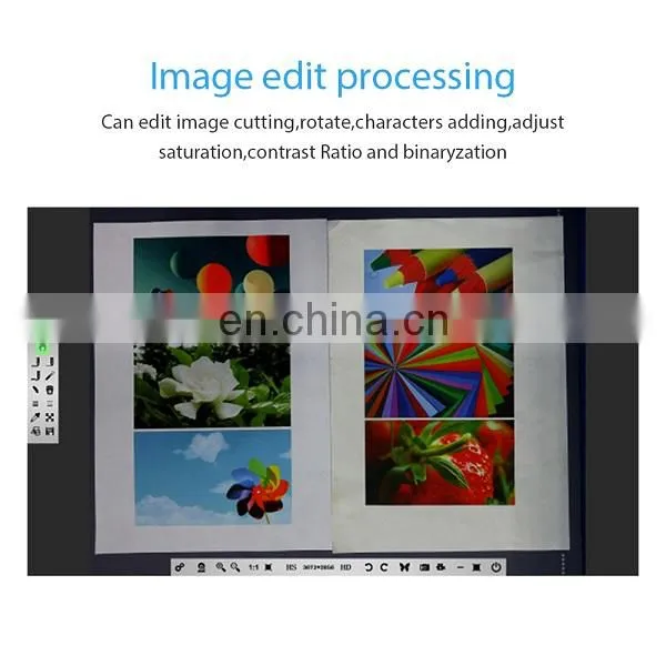 H1000 A3 A4 A5 10Mega 3672x2856 Document Book Photo ID Video Scanner with FHD Camera