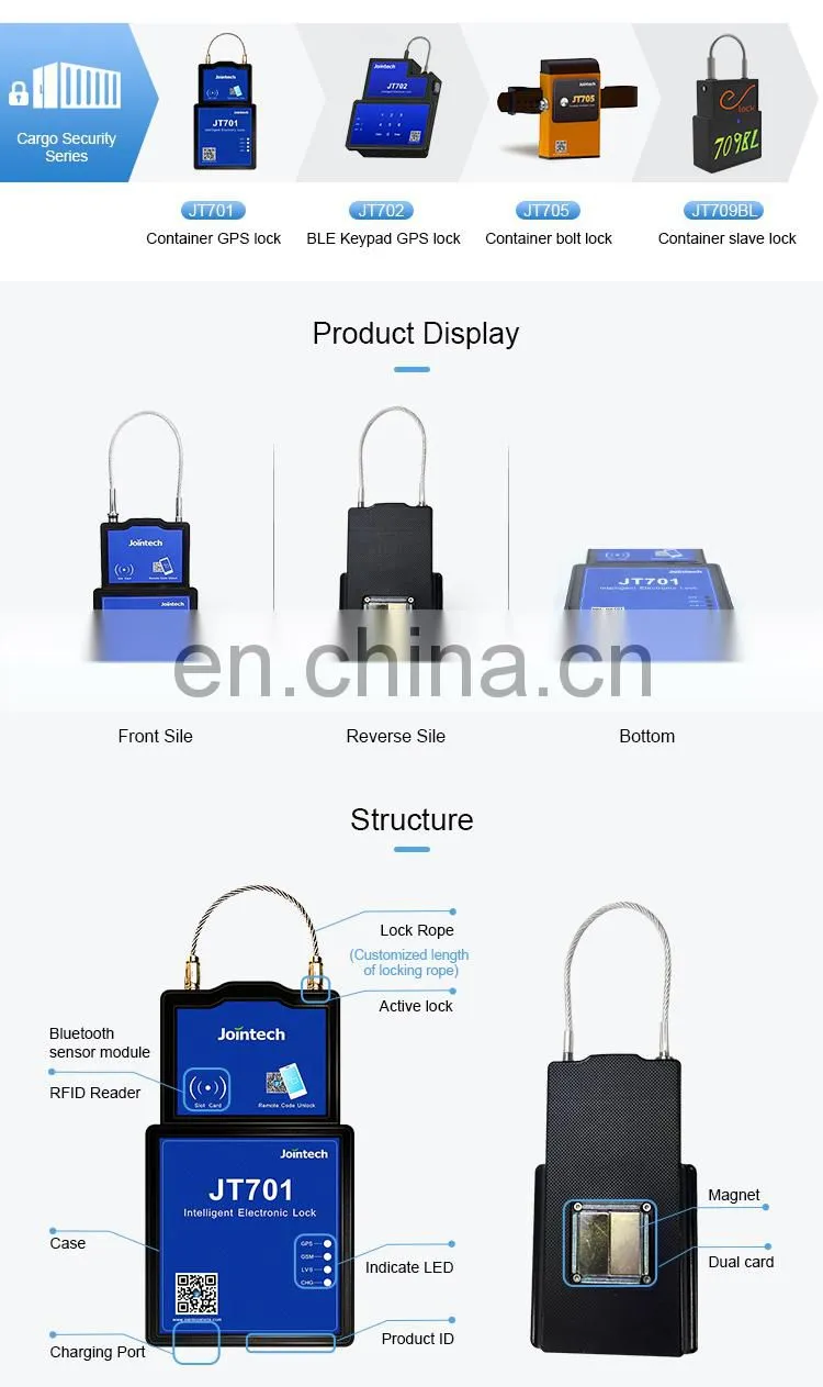 Smart lock gps electronic padlock tracker for cargo container gates receive real-time location on your phone