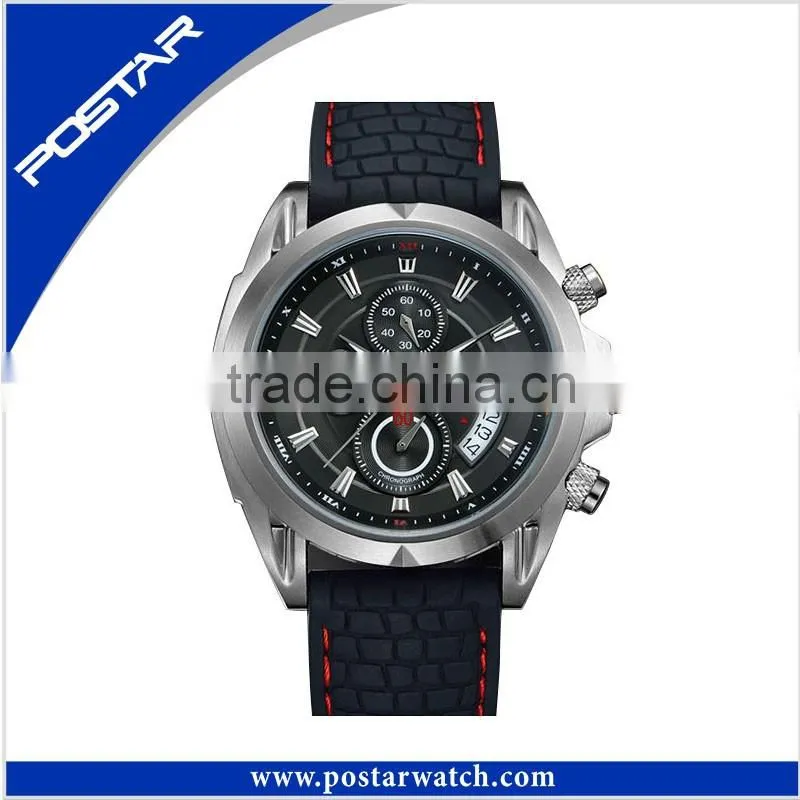 Mens Vintage Luxury Custom Western Sports Military Full Stainless Steel 5ATM Water Resistant Leather Wrist Watches